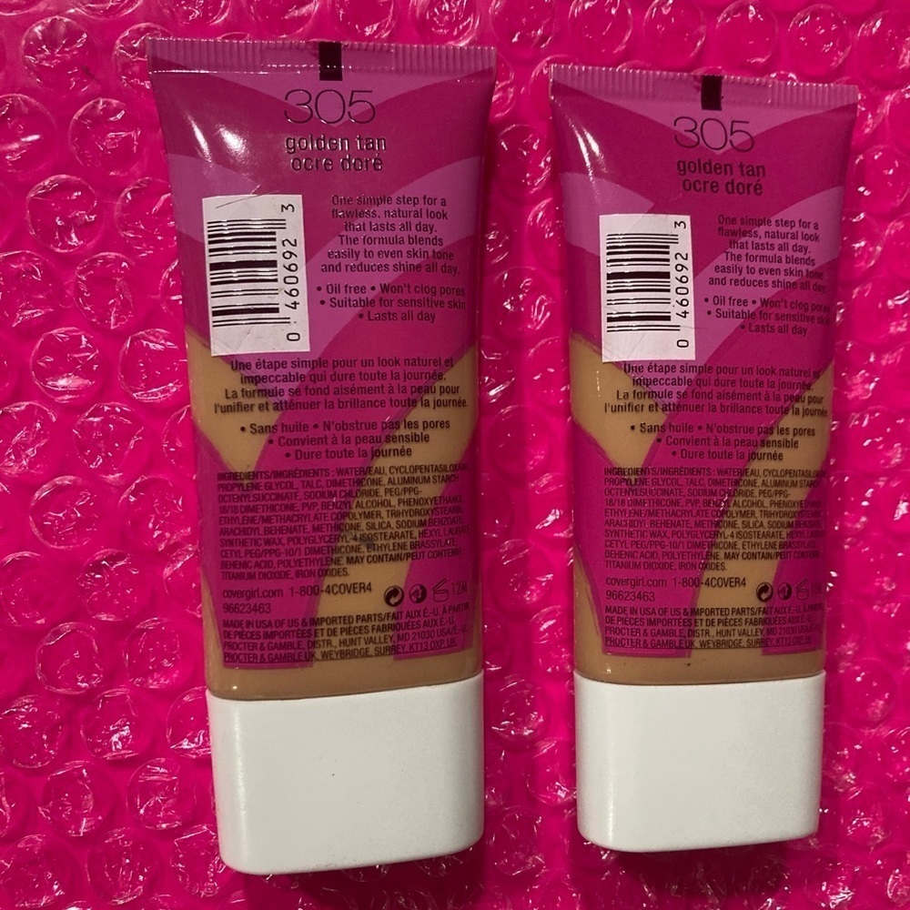 🌞 2x COVERGIRL Ready Set Gorgeous fresh complexion foundation- 305 GOLDEN TAN - Picture 2 of 2